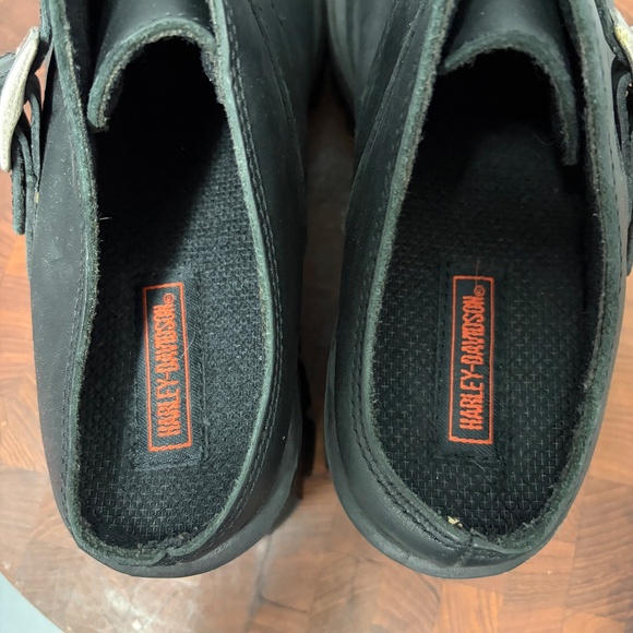 Y2K Harley Davidson Women's Black Leather Mules Size 8.5 - Picture 5 of 9